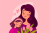 وکتور رایگان مادر در کنار دختر به همراه گل لاله ویژه تبریک روز مادر